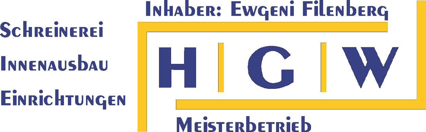 HGW Schreinerei – Innenausbau – Einrichtungen. Inhaber: Ewgeni Filenberg. Meisterbetrieb.